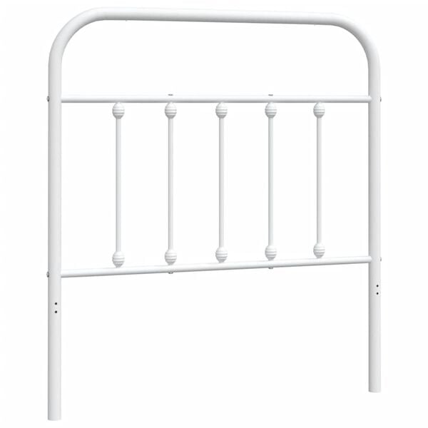 vidaXL Metal Headboard White 80 cm