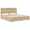 vidaXL Bed Frame with Drawer Sonoma Oak 180 x 200 cm Engineered Wood