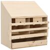 vidaXL Chicken Laying Nest | Brown and natural wood colour