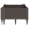 vidaXL Garden Planter with Pegs Brown 42.5x42.5x28.5 cm PP