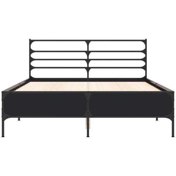 vidaXL Bed Frame without Mattress Black 135x190 cm Double