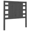 vidaXL Headboard | Grey | Solid pine wood | Decorative Inlays | Headboard