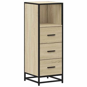 vidaXL Bathroom Cabinet Sonoma Oak 35x37.5x100 cm Engineered Wood