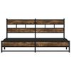 vidaXL Metal Bed Frame without Mattress Smoked Oak 183x213 cm