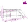 vidaXL Kids'Loft Bed Frame with Slide Black and Anthracite