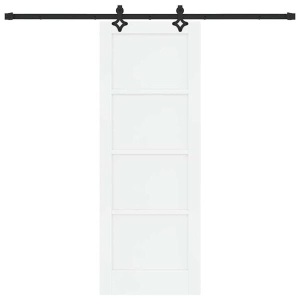 vidaXL Sliding Door ORKDAL White 73.5 x 198.5 cm Solid Pine Wood