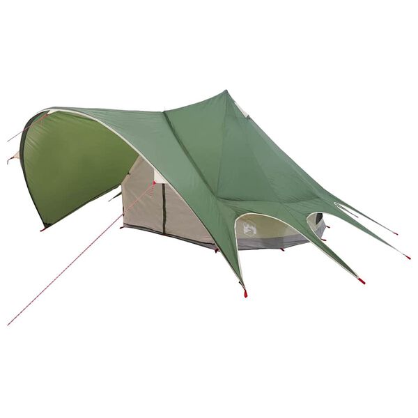 vidaXL Teepee Tent with Roof Green and Grey 312 x 312 x 197 cm
