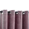 vidaXL Blackout Curtains with Rings 2pcs Velvet Antique Pink 140x245cm