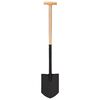 vidaXL Garden Point Shovel T Grip Steel and Hardwood