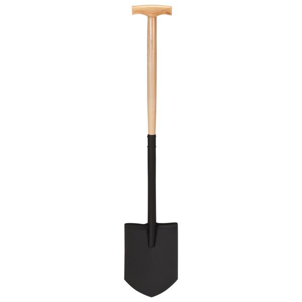 vidaXL Garden Point Shovel T Grip Steel and Hardwood