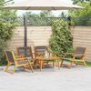 vidaXL Garden Chairs with Table 5 pcs Grey Solid Acacia wood