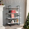 vidaXL 4-Tier Book Cabinet White 100x30x140 cm Engineered Wood