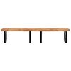 vidaXL Basin Shelf Wall Mounted Steel and Solid Wood Acacia