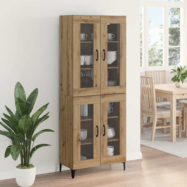 vidaXL Highboard Artisan Oak 69.5 x 34 x 180 cm Engineered Wood