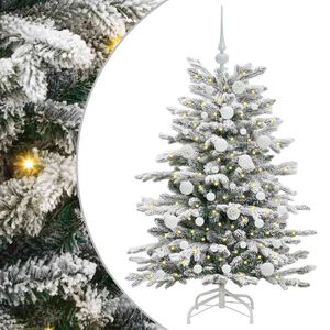 vidaXL Artificial Hinged Christmas Tree White 120 cm PE and PVC