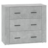vidaXL Sideboards 3 pcs Concrete Grey Engineered Wood