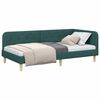 vidaXL Corner Bed Frame with Headboard Dark Green 100 x 200 cm Fabric