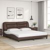 vidaXL Bed Frame with LED without Mattress "Hvar" Brown 180x200 cm