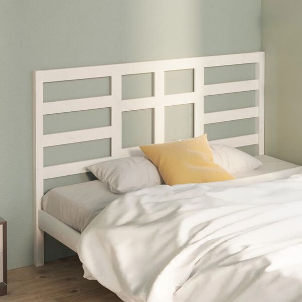 vidaXL Bed Headboard White 166x4x104 cm Solid Wood Pine