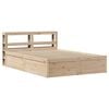vidaXL Bed Frame with Headboard 120x200 cm Solid Wood Pine