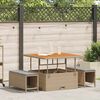 vidaXL Garden Dining Set Beige Poly rattan