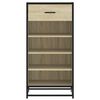 vidaXL Shoe Rack Sonoma Oak 48x38x97.5 cm Engineered Wood