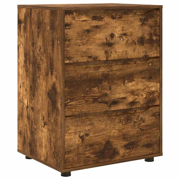 vidaXL Storage Cabinet Smoked Oak 60 x 48 x 81 cm Engineered Wood