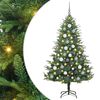 vidaXL Artificial Pre-lit Christmas Tree with Ball Set Green 180 cm