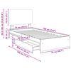 vidaXL Storage Bed Concrete Grey 75 x 190 cm Engineered Wood