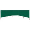 vidaXL 5-panel Wind Screen Fabric 600x120 cm Green