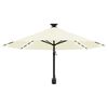 vidaXL Wall-mounted Garden Parasol with LEDs 300 cm Sand