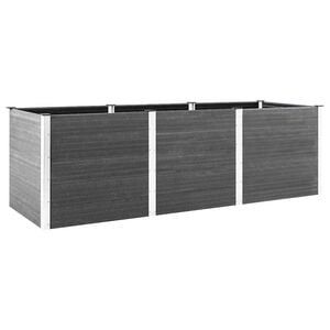 vidaXL Garden Raised Bed 300x100x91 cm WPC Grey