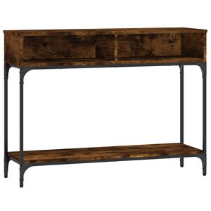 vidaXL Console Table Smoked Oak 100x30.5x75 cm Engineered Wood