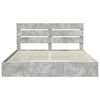 vidaXL Storage Bed Concrete Grey 200 x 200 cm Engineered Wood