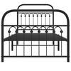 vidaXL Metal Bed Frame without Mattress with Footboard Black 90x200cm