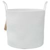 vidaXL Storage Basket White Ø40x35 cm Cotton