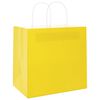 vidaXL Paper Bags 250 pcs with Handles Yellow 26x17x25 cm