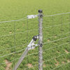 vidaXL Fence with Post Silver 0.4 x 50 m Steel and PVC