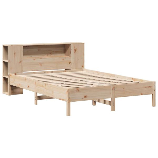 vidaXL Bookcase Bed without Mattress 150x200 cm King Solid Wood Pine