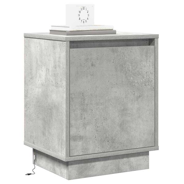 vidaXL Bedside Cabinet Concrete Grey 39 x 34.5 x 50 cm Engineered wood