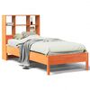 vidaXL Bookcase Bed without Mattress Wax Brown 100x200cm Solid Wood Pine