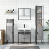 vidaXL 4 Piece Bathroom Furniture Set Grey Sonoma Engineered Wood