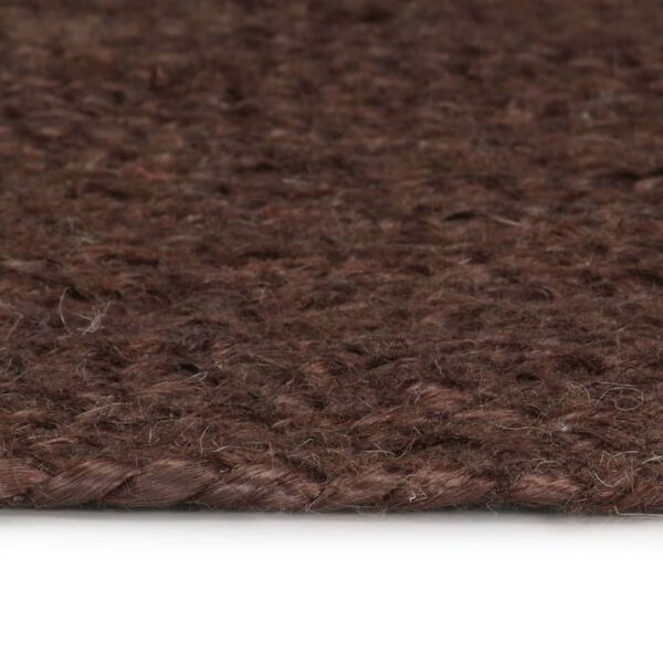 vidaXL Handmade Rug Jute Round 90 cm Brown