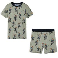 Kids' Pyjamas with Short Sleeves Light Khaki 92