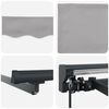 vidaXL Retractable Awning Light Grey 300 x 250 cm Aluminium and Fabric