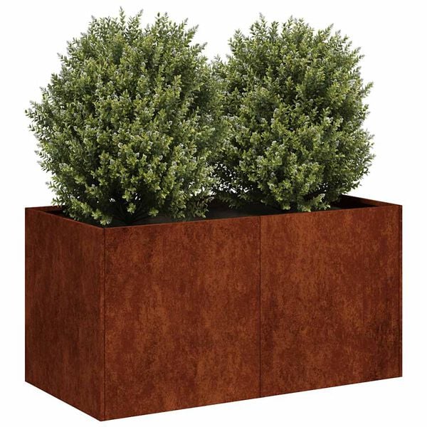 vidaXL Planter Rusty 80x40x40 cm Weathering Steel