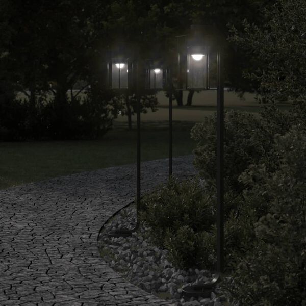 vidaXL Outdoor Floor Lamp Black 100 cm Stainless Steel