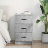 vidaXL Bedside Cabinet Concrete grey 38 x 38 x 66 cm Engineered wood