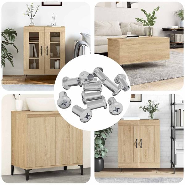 vidaXL Lock Nut 2857 pcs Nickel Steel