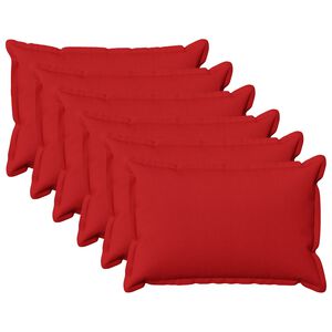vidaXL Cushion Cover 6 pcs HOUTEN Red 40 x 60 cm Faux Linen